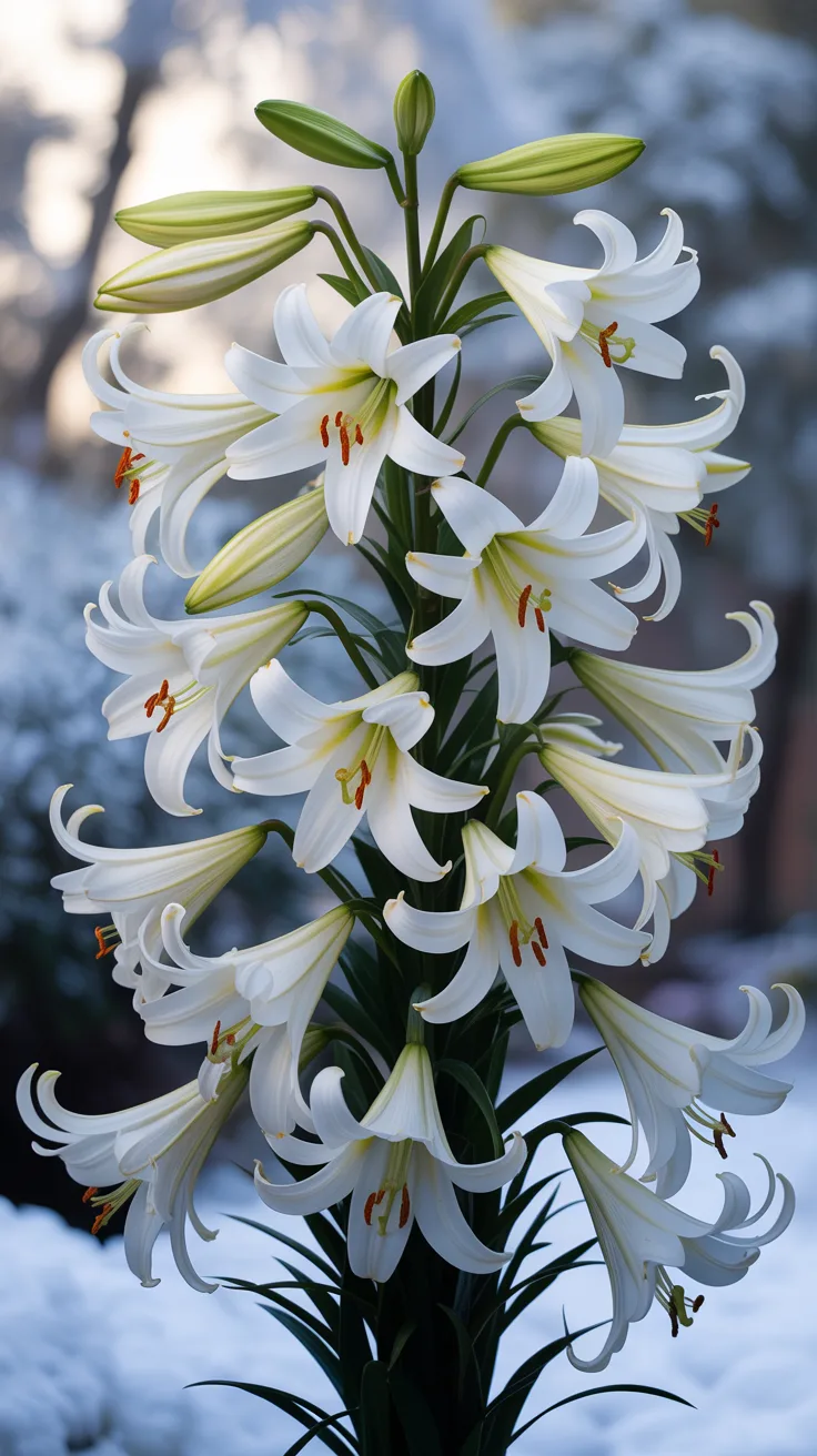 Snowy White Lily Display illustrative image