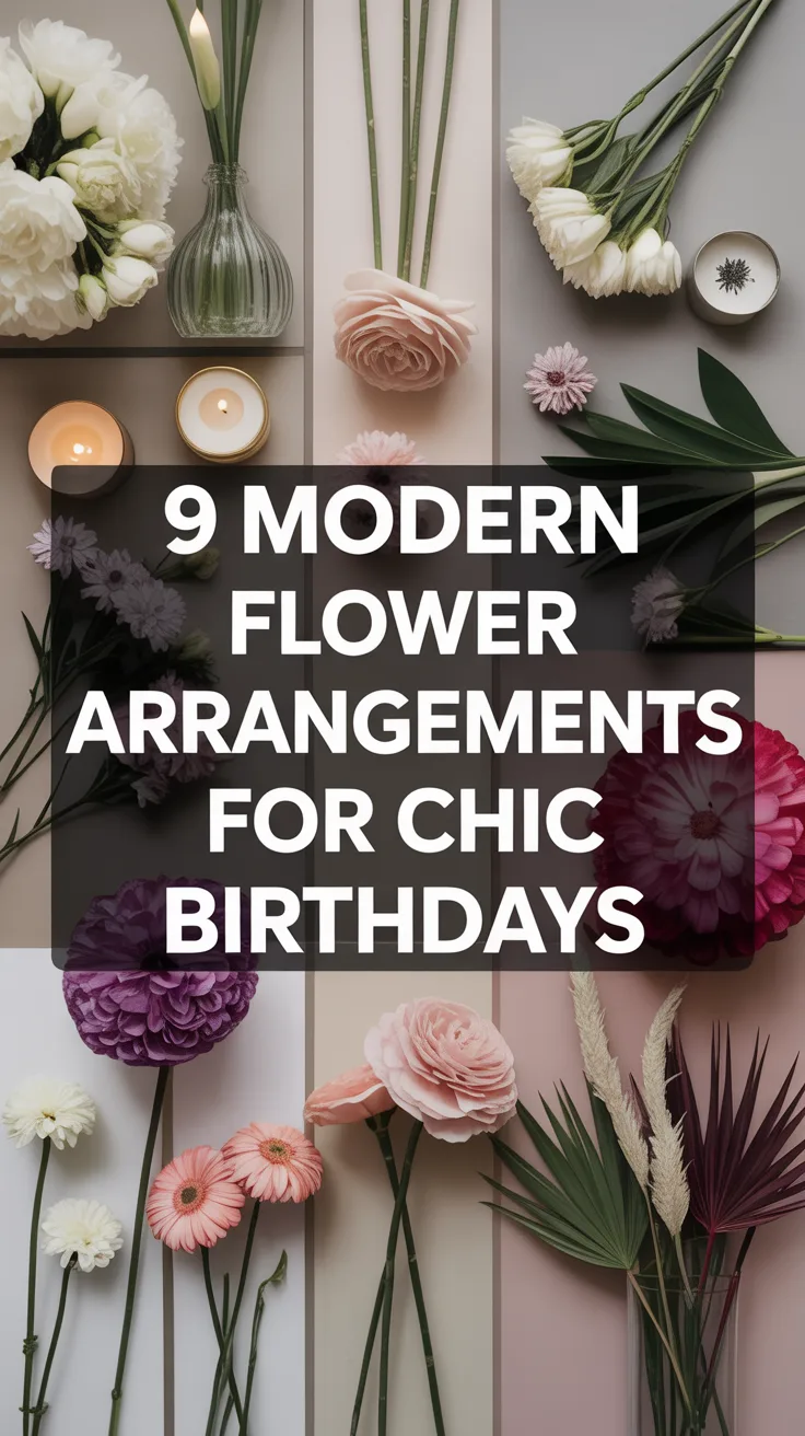 9 Modern Flower Arrangements for Chic Birthdays