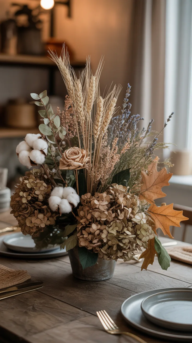 Using Dried Flowers for a Vintage Look