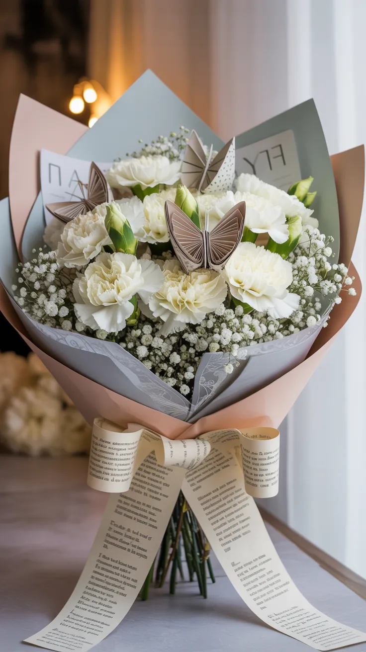 1. 1st Anniversary: Paper-Inspired Bouquet