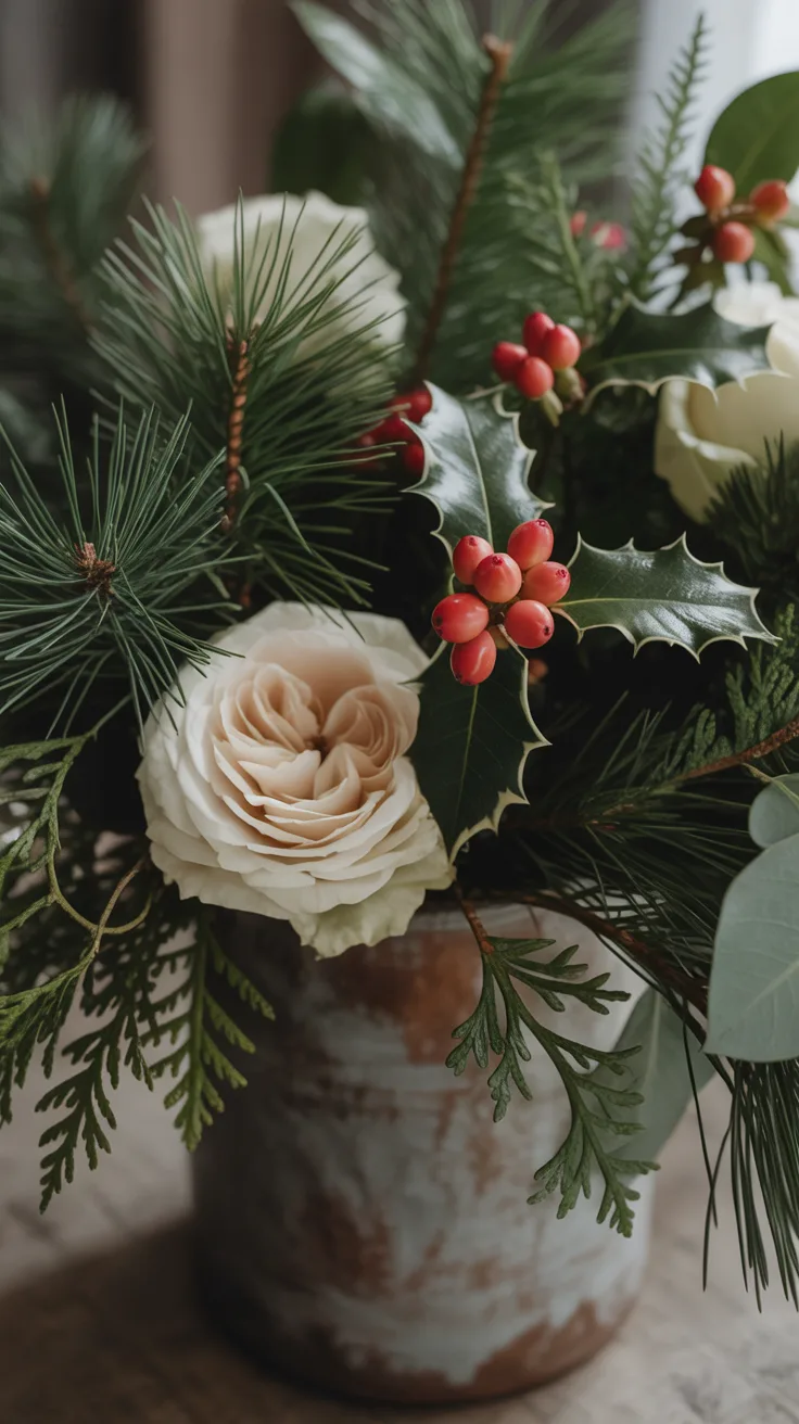 12 Easy DIY Christmas Flower Arrangements illustrative image