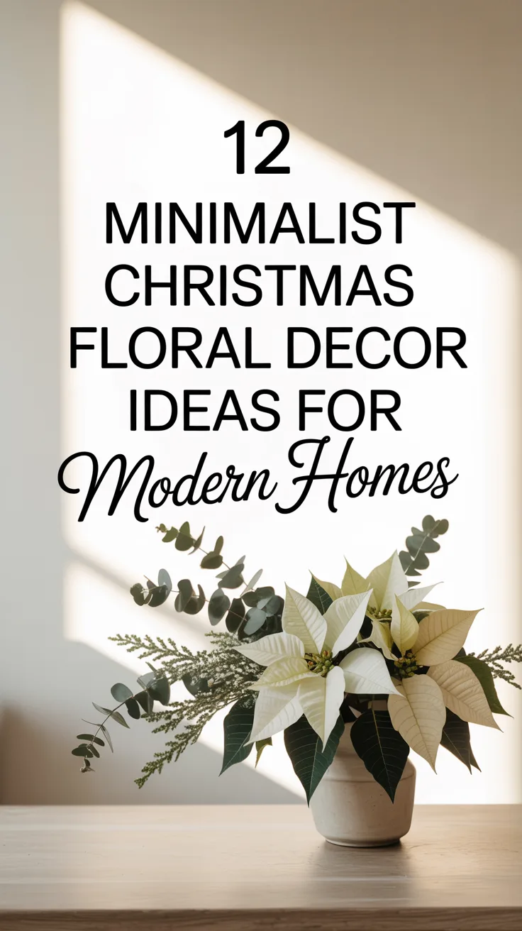 12 Minimalist Christmas Floral Decor Ideas for Modern Homes – Pinterest image