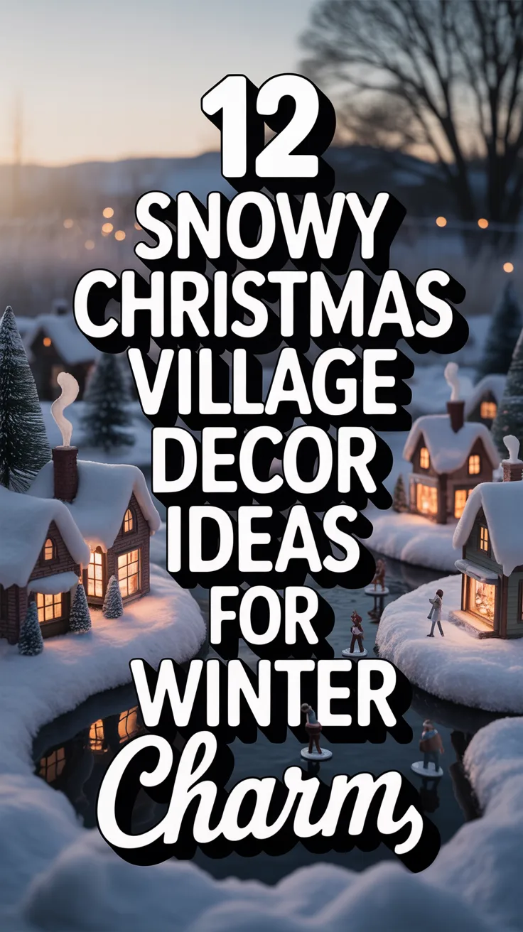 12 Snowy Christmas Village Decor Ideas for Winter Charm – Pinterest image