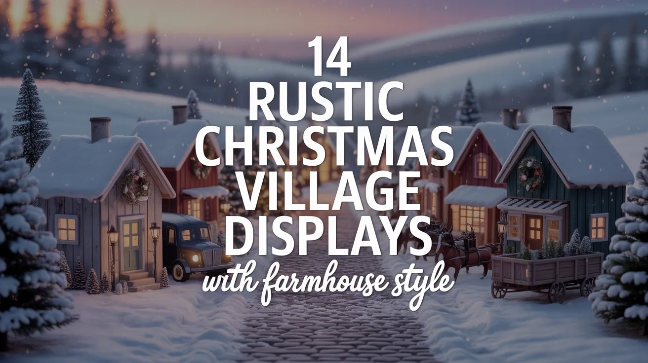 14 Rustic Christmas Village Displays with Farmhouse Style hero image