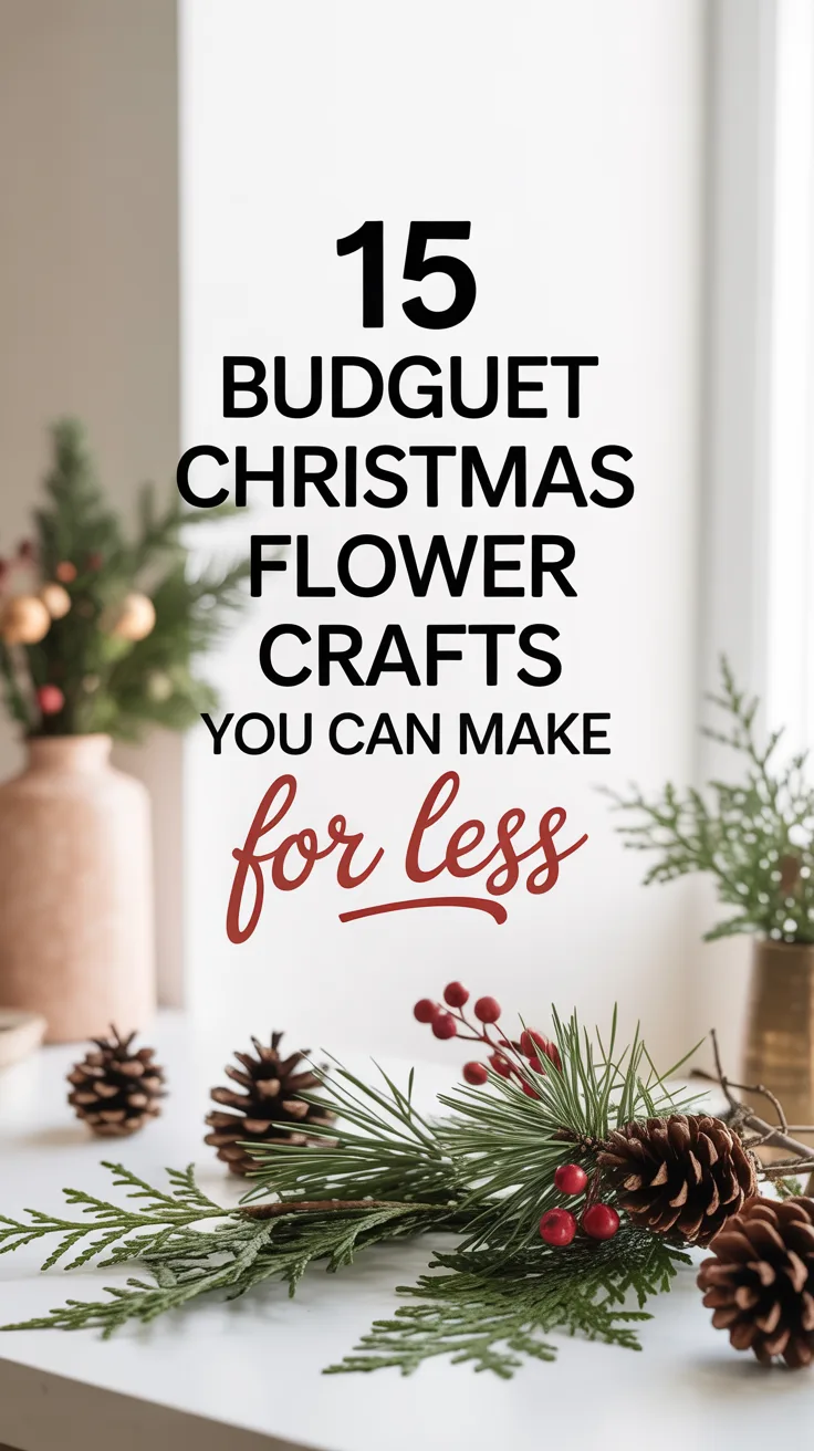 15 Budget Christmas Flower Crafts You Can Make for Less – Pinterest image