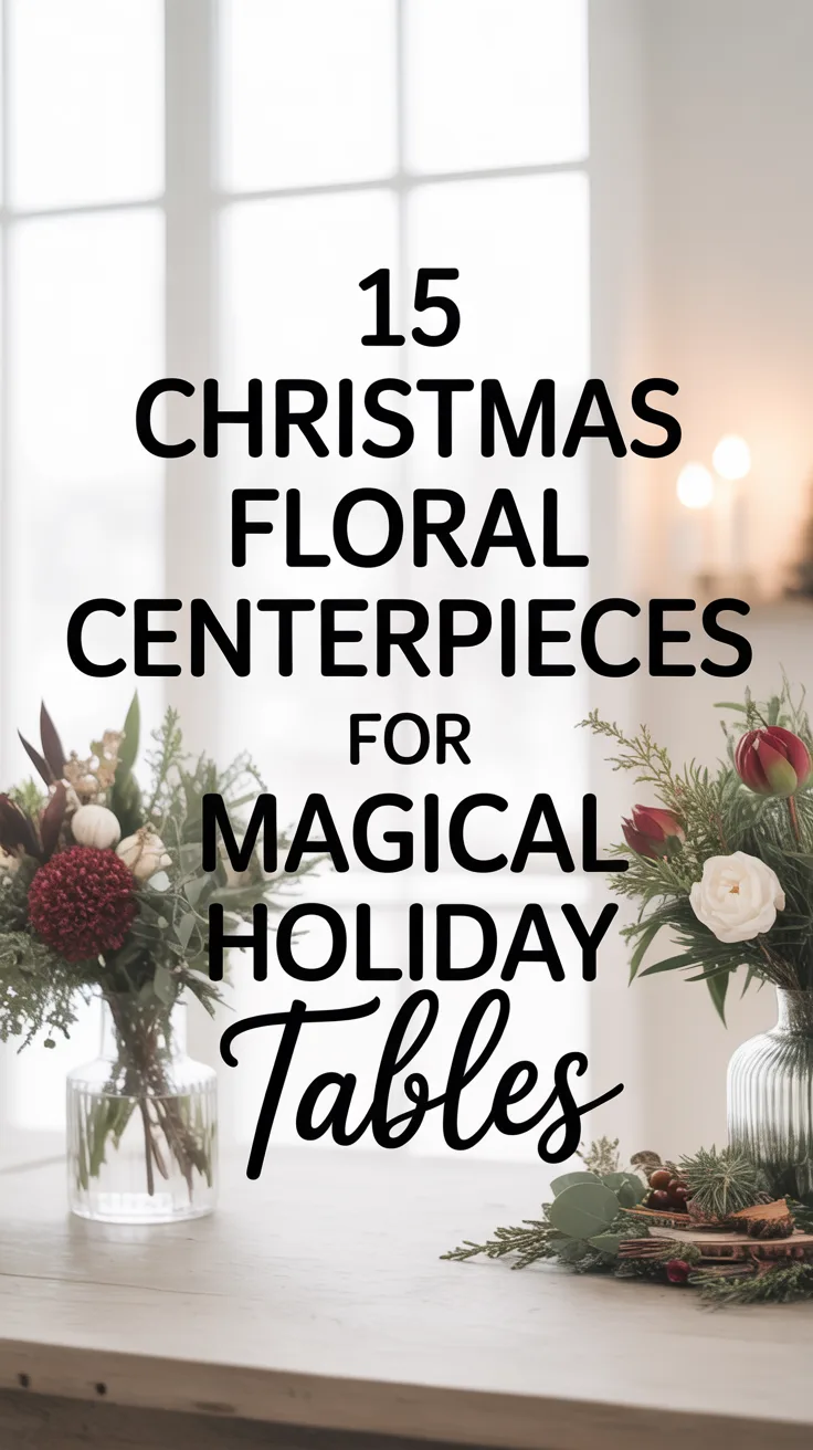 15 Christmas Floral Centerpieces for Magical Holiday Tables – Pinterest image