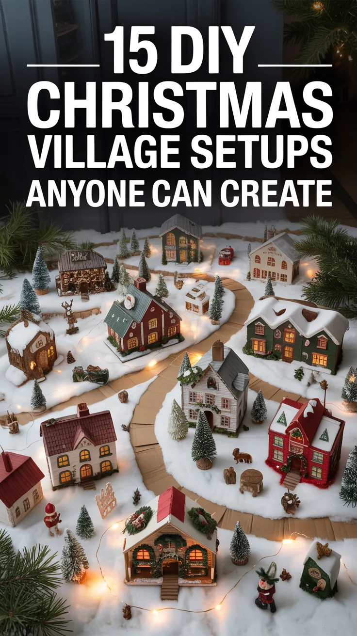 15 DIY Christmas Village Setups Anyone Can Create – Pinterest image