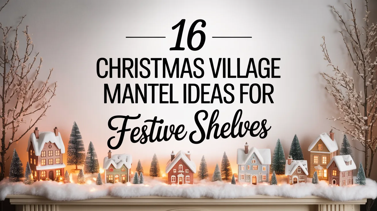 16 Christmas Village Mantel Ideas for Festive Shelves hero image