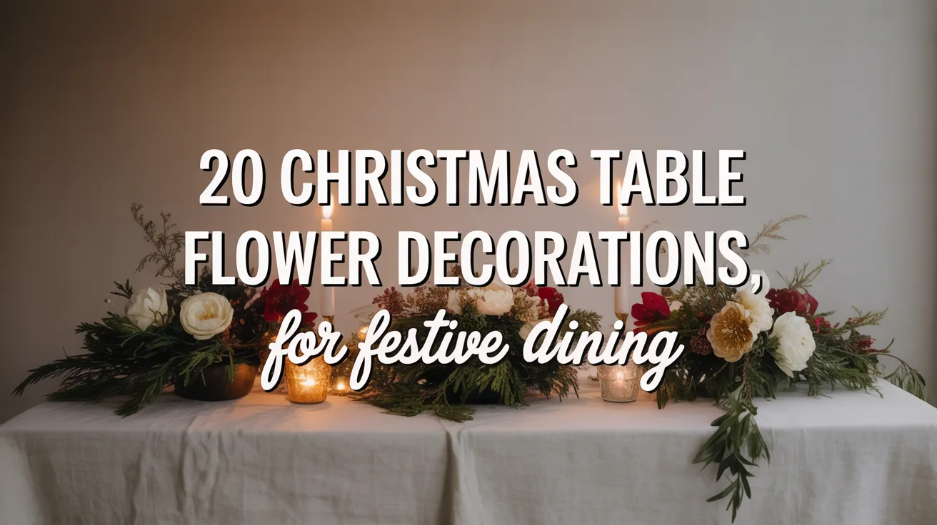 20 Christmas Table Flower Decorations for Festive Dining hero image