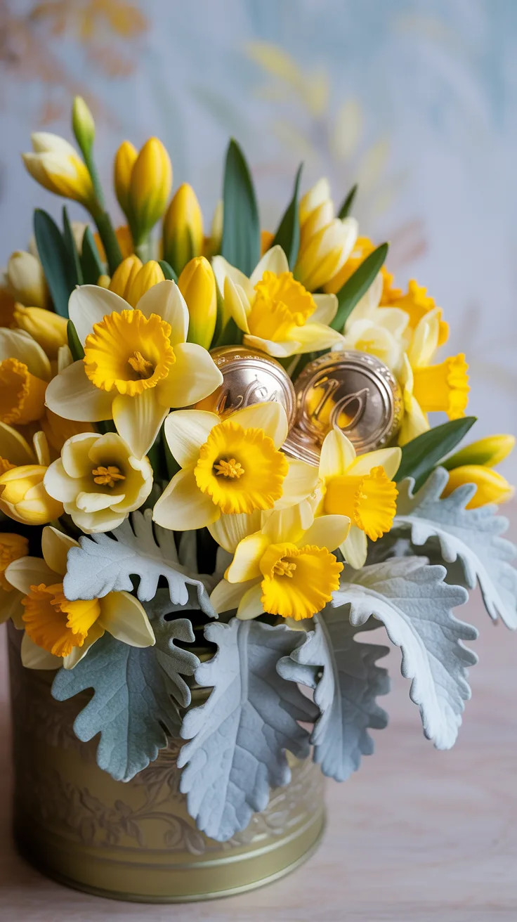 3. 10th Anniversary: Daffodil and Tin Elegance