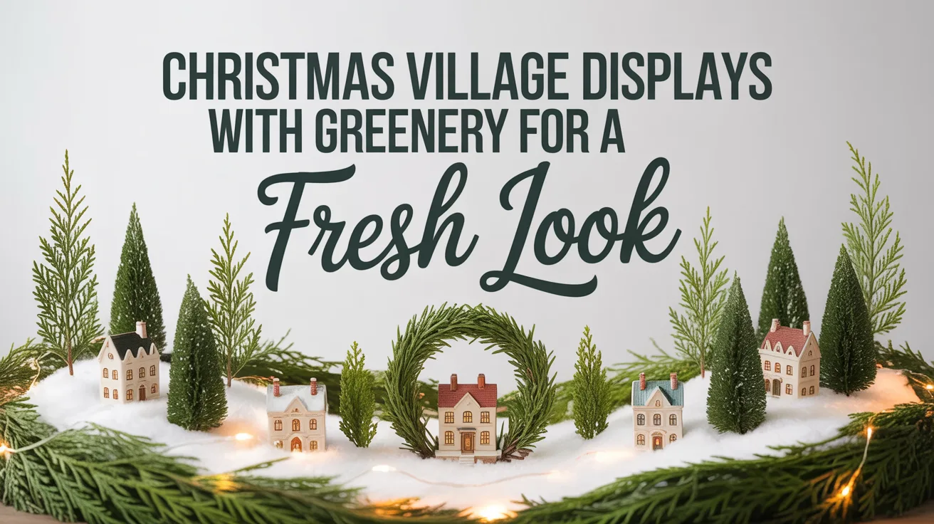 Christmas Village Display Ideas with Greenery for a Fresh Look hero image