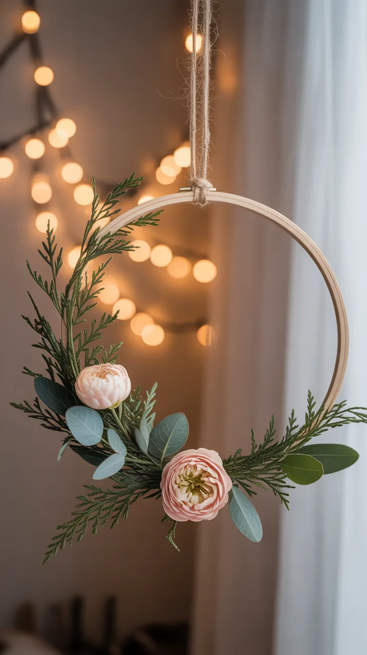 DIY Christmas Flower Wreath Ideas illustrative image