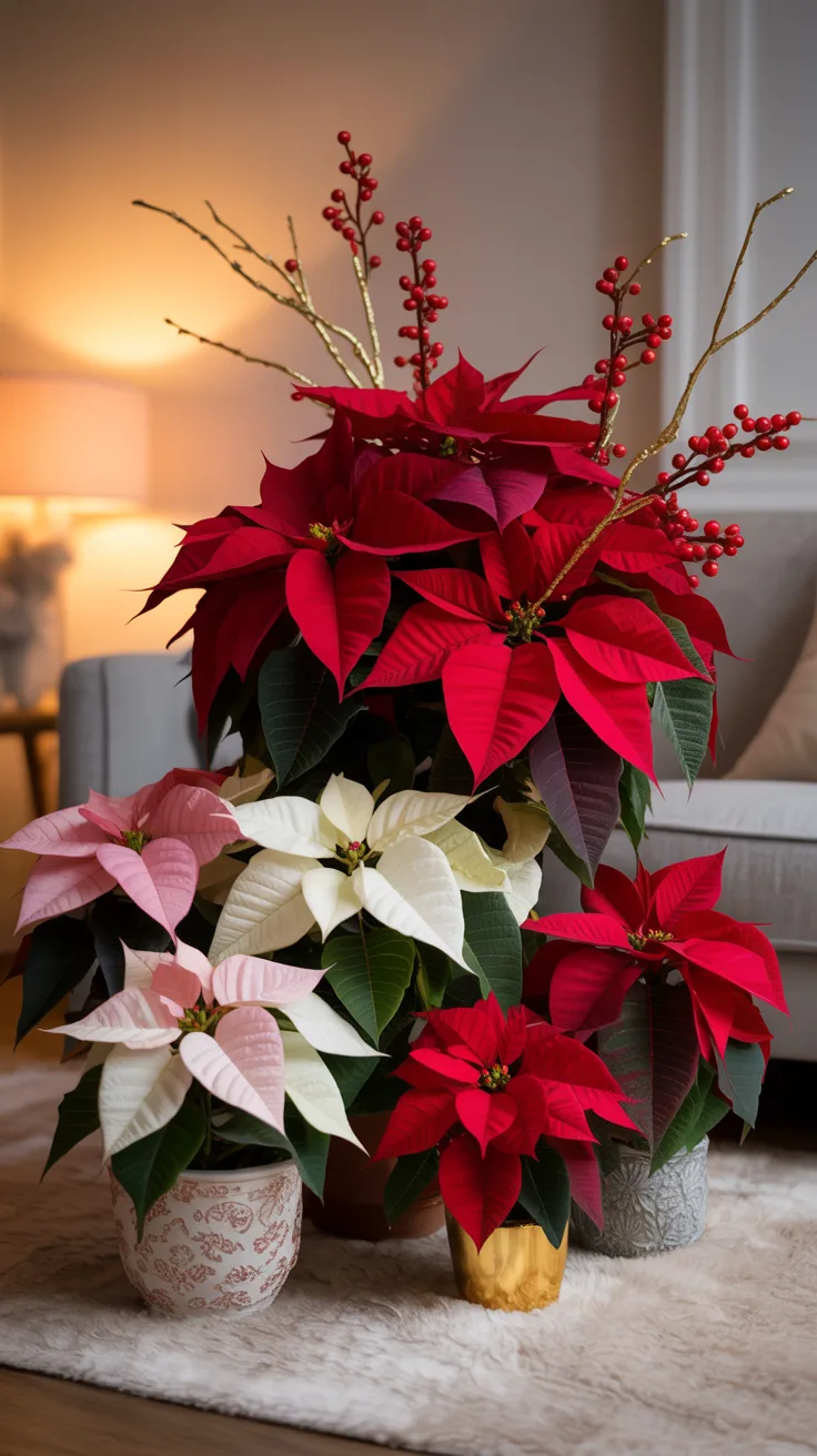 Festive Poinsettia Displays