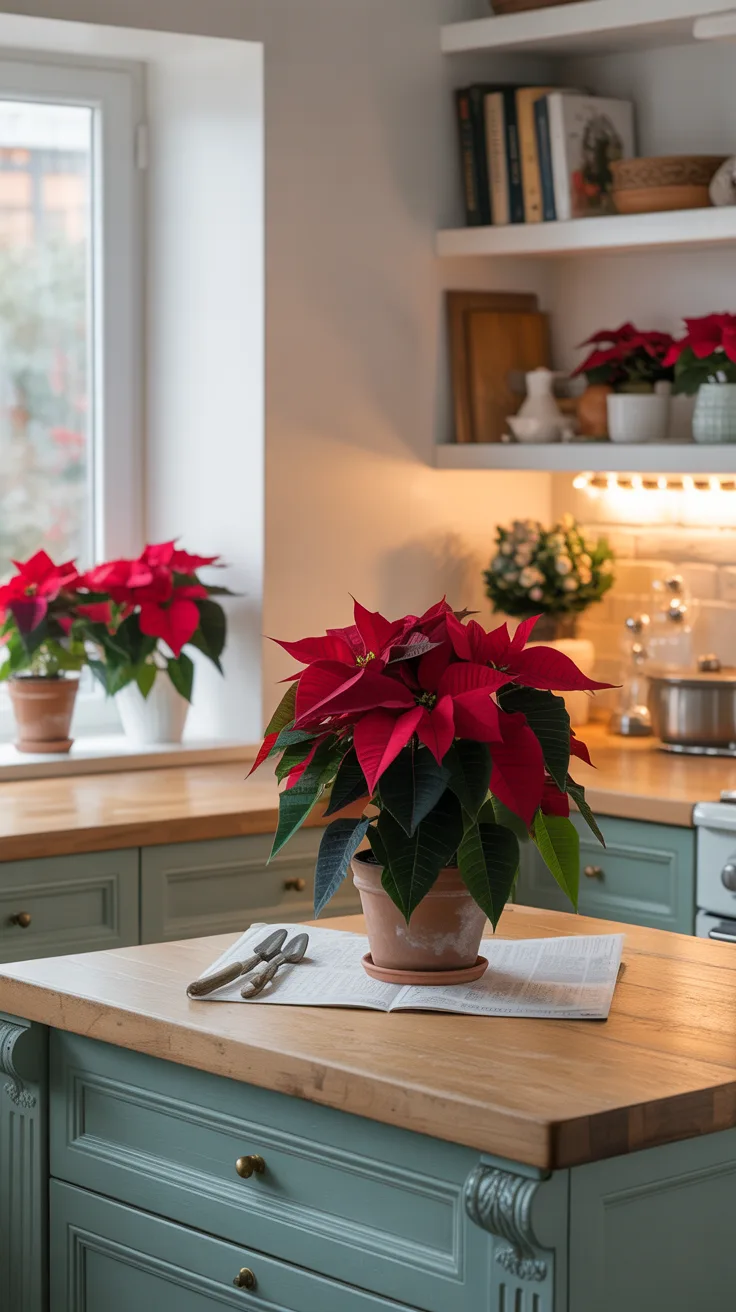 Poinsettias in the Kitchen illustrative image
