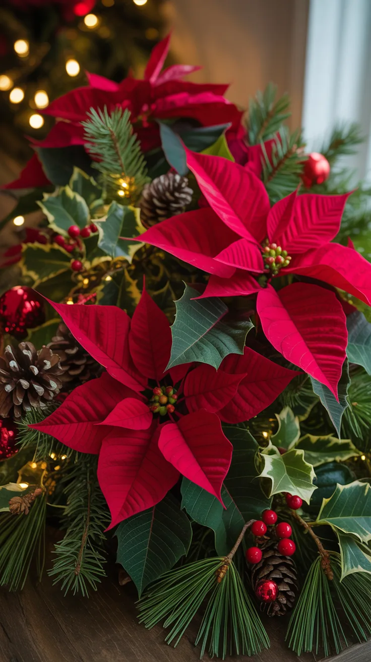 Traditional Red and Green Arrangements illustrative image