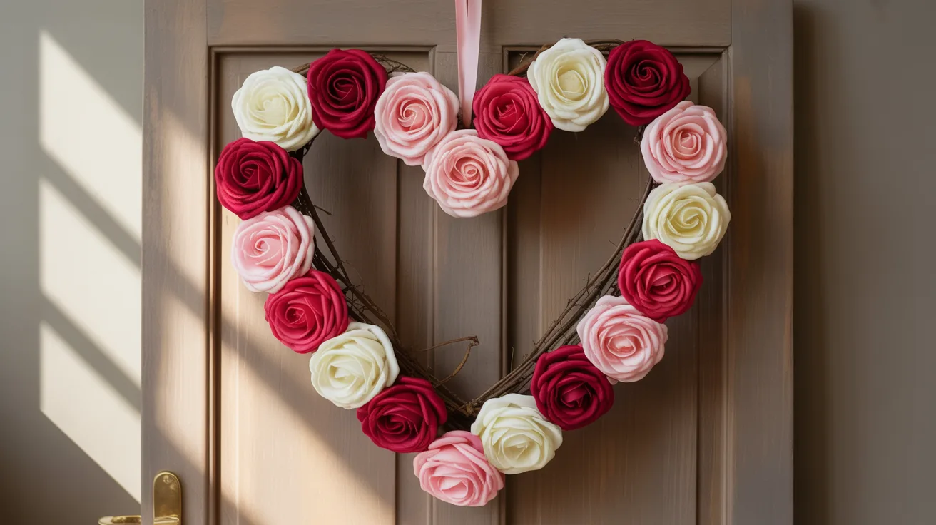 1. Classic Rose Heart Wreath