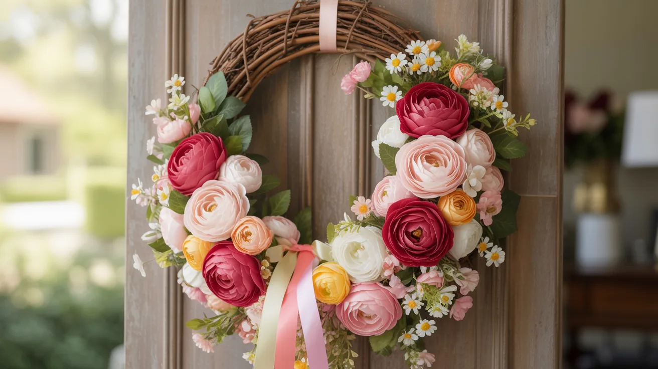 2. Mixed Floral Romance Wreath