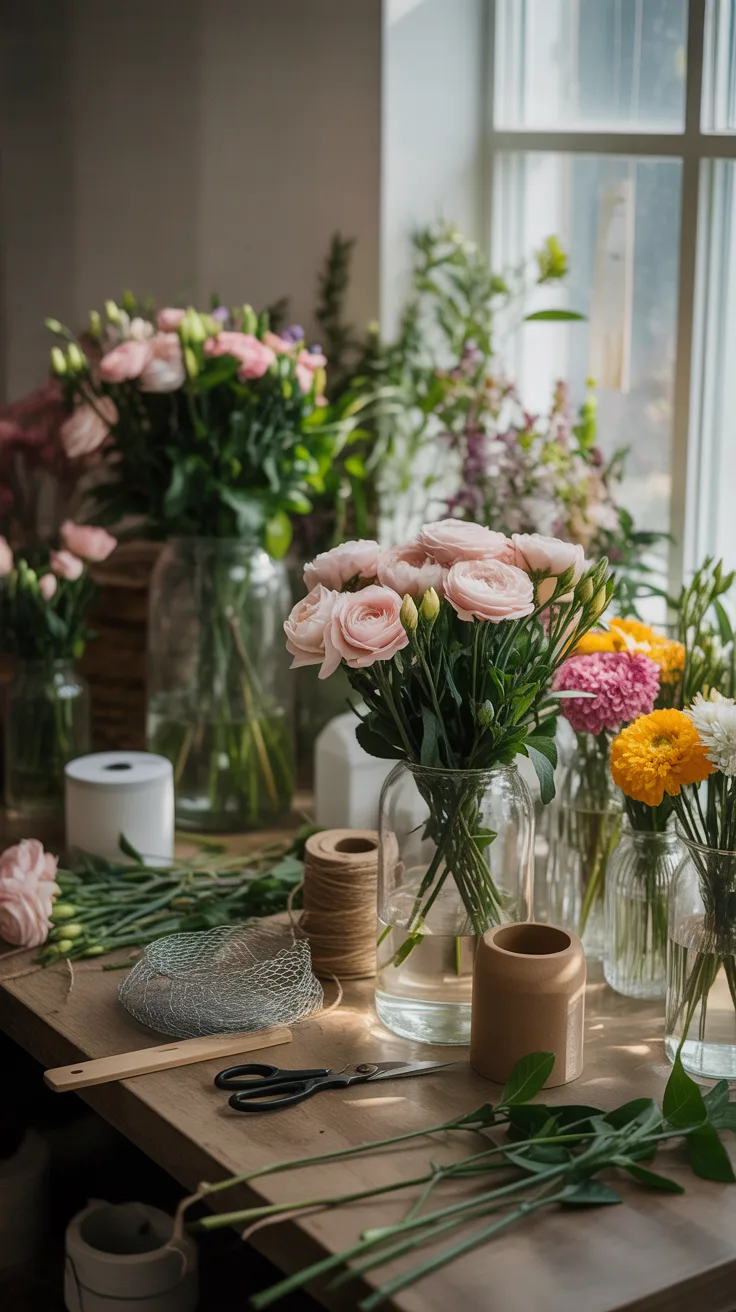 Essential Materials for Flower Arrangements illustrative image