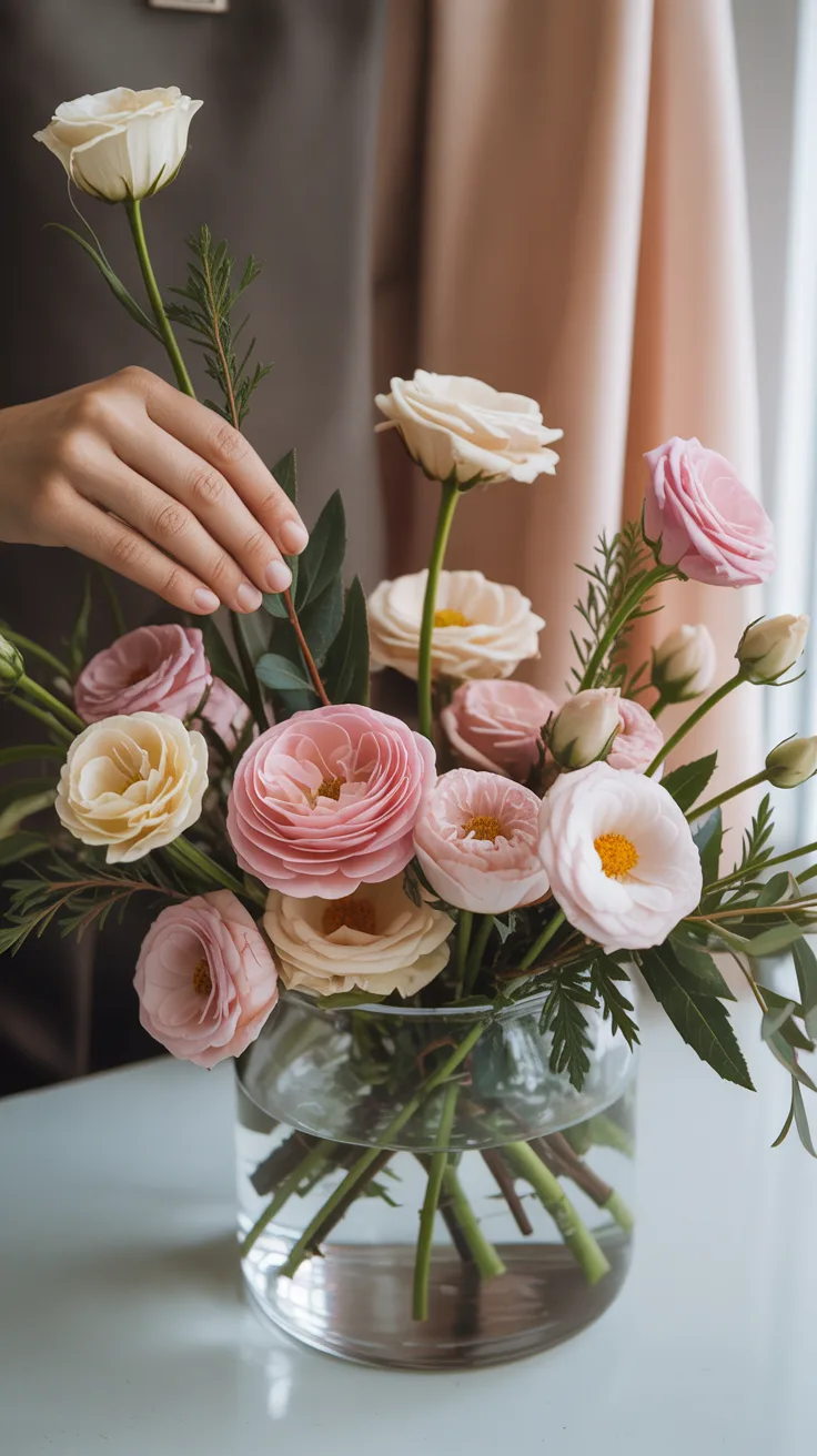 Step-by-Step Guide to Creating Beautiful Arrangements illustrative image