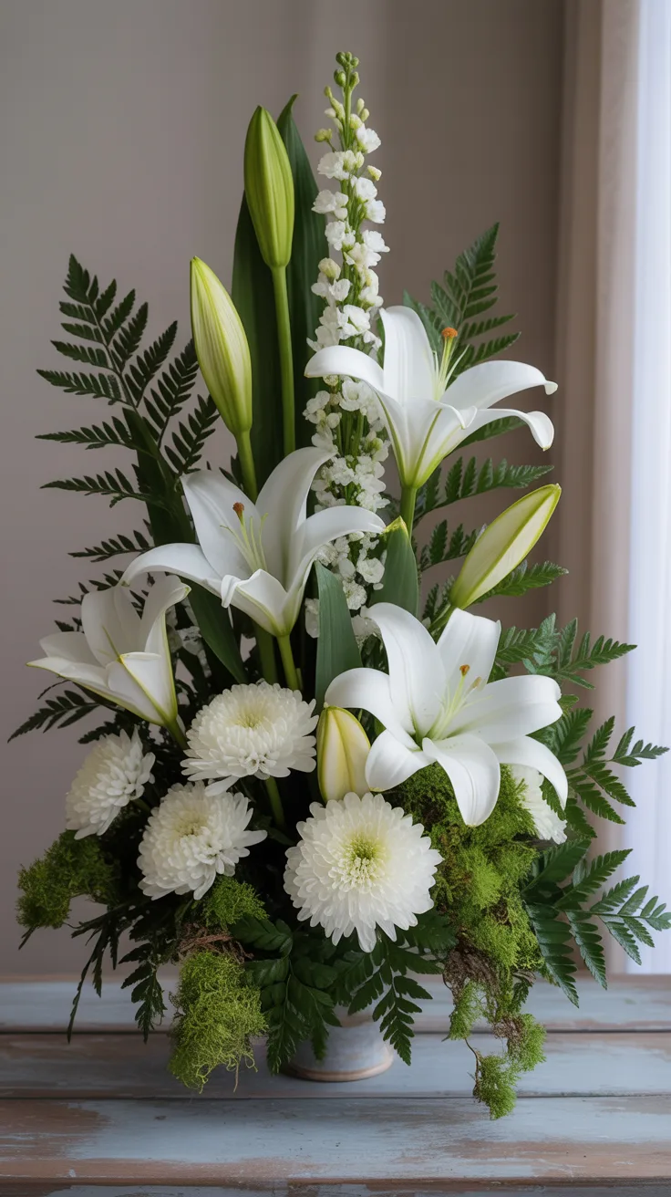 1. Traditional Green and White Elegance