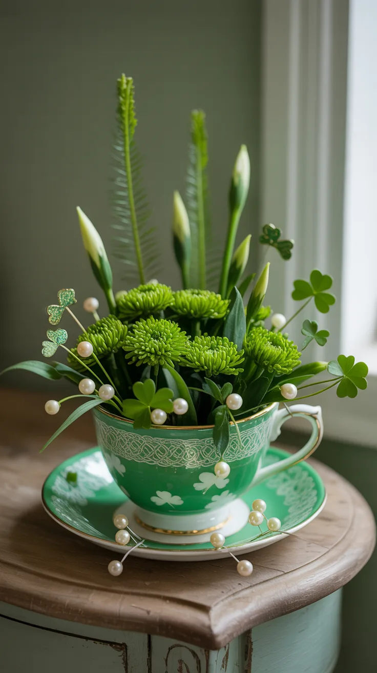 2. Emerald Teacup Treasures