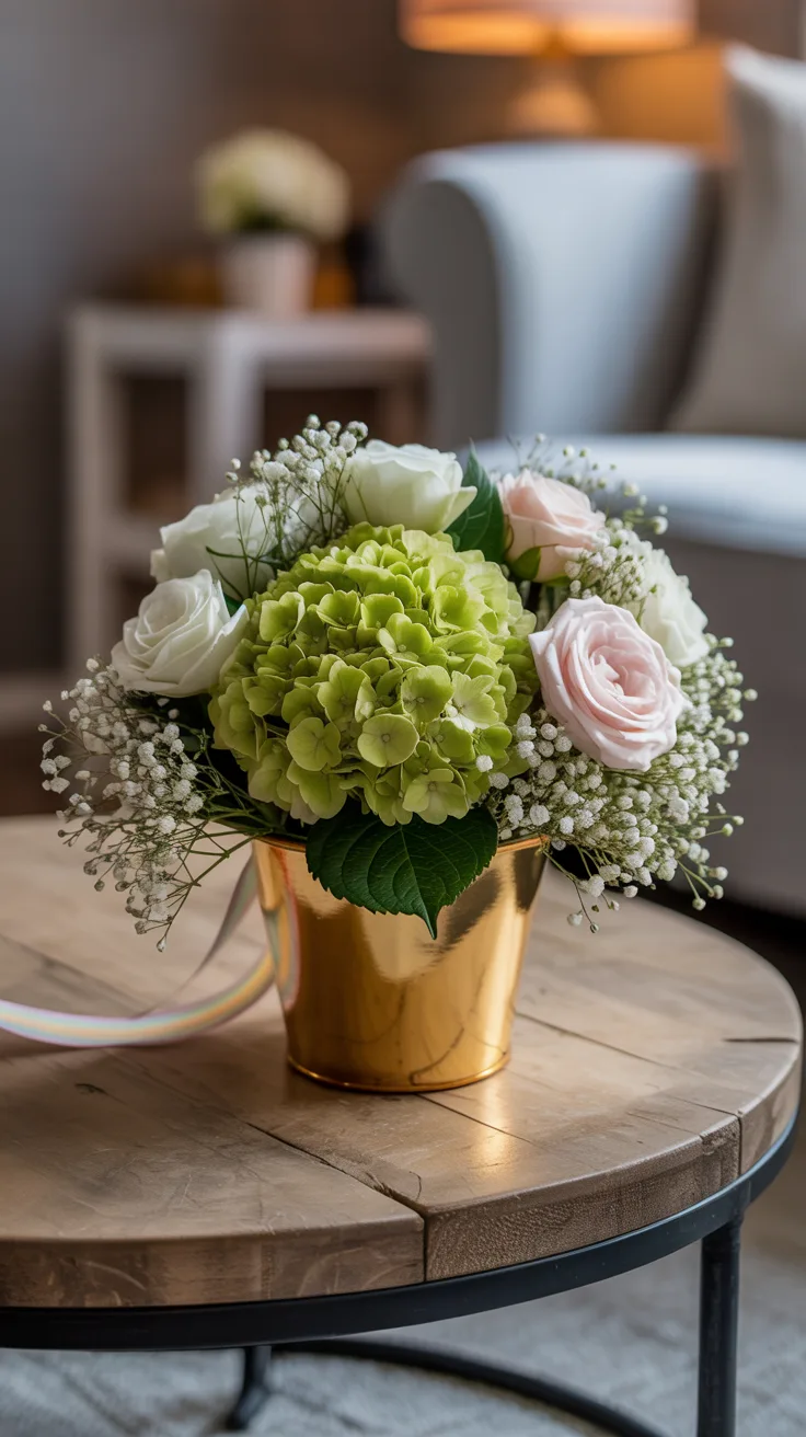 3. Gold Pot Mini Bouquet