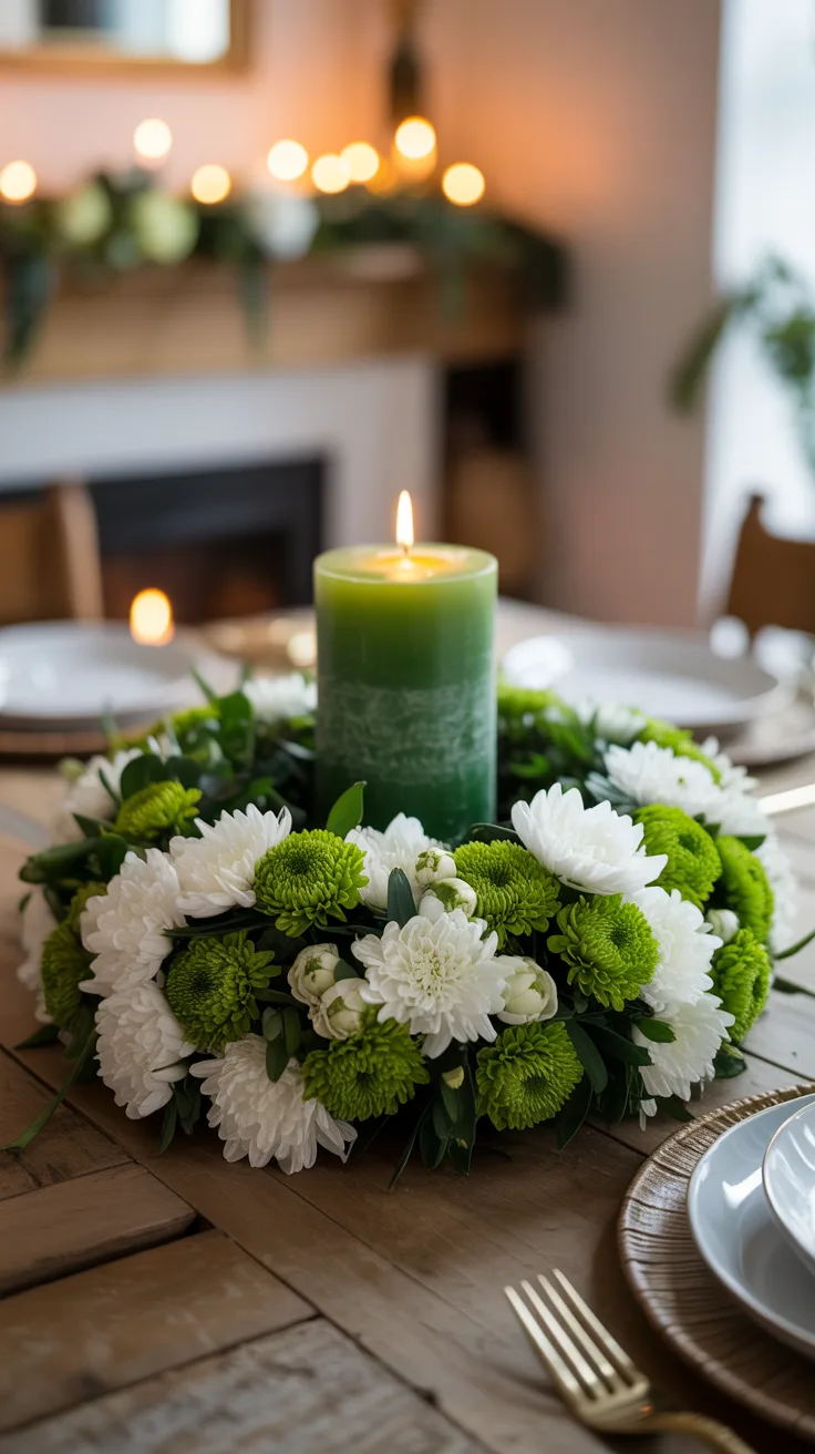5. Green Candle Ring Accent