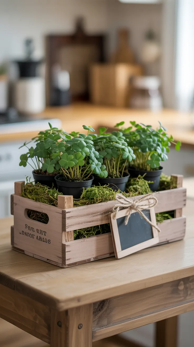 7. Rustic Crate Mini Garden