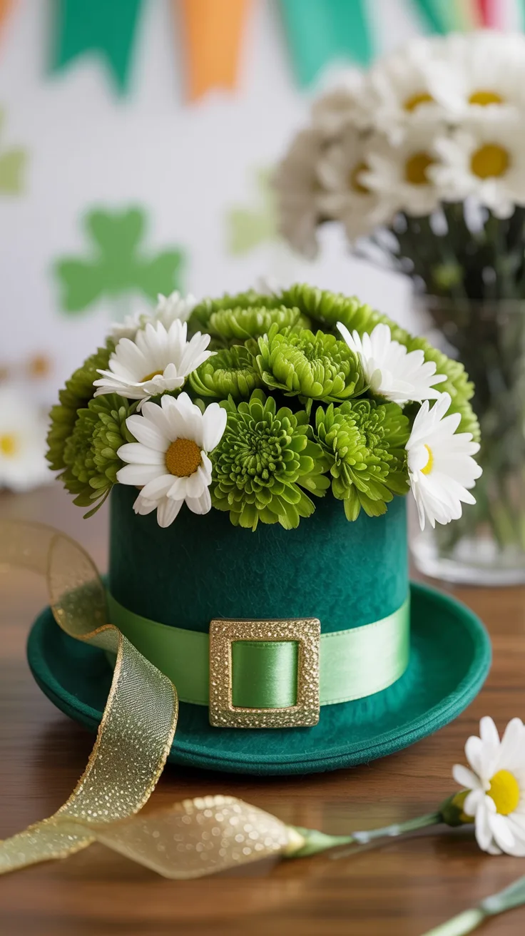 9. Leprechaun Hat Floral Cup