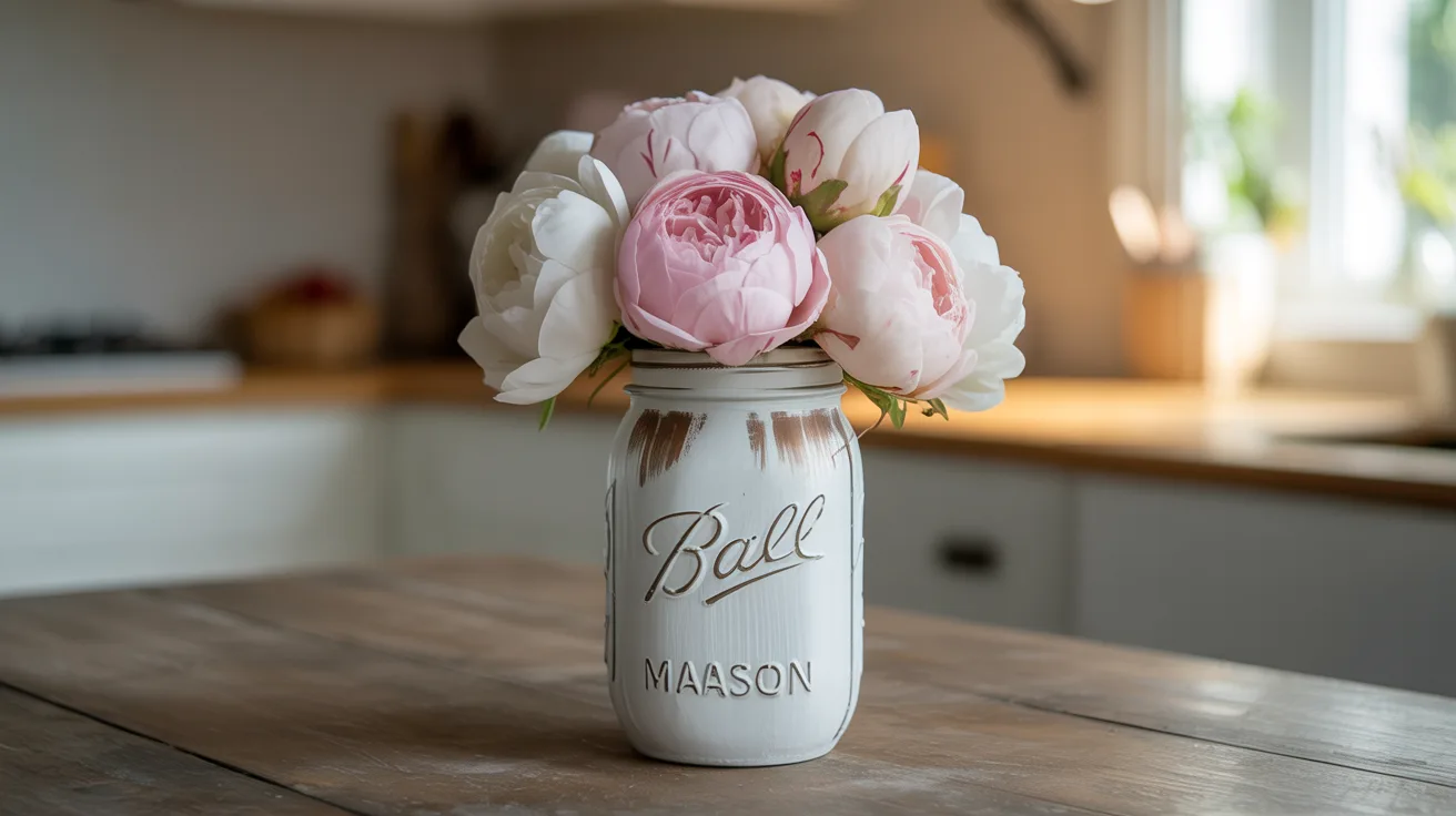 2. White Farmhouse Mason Jar