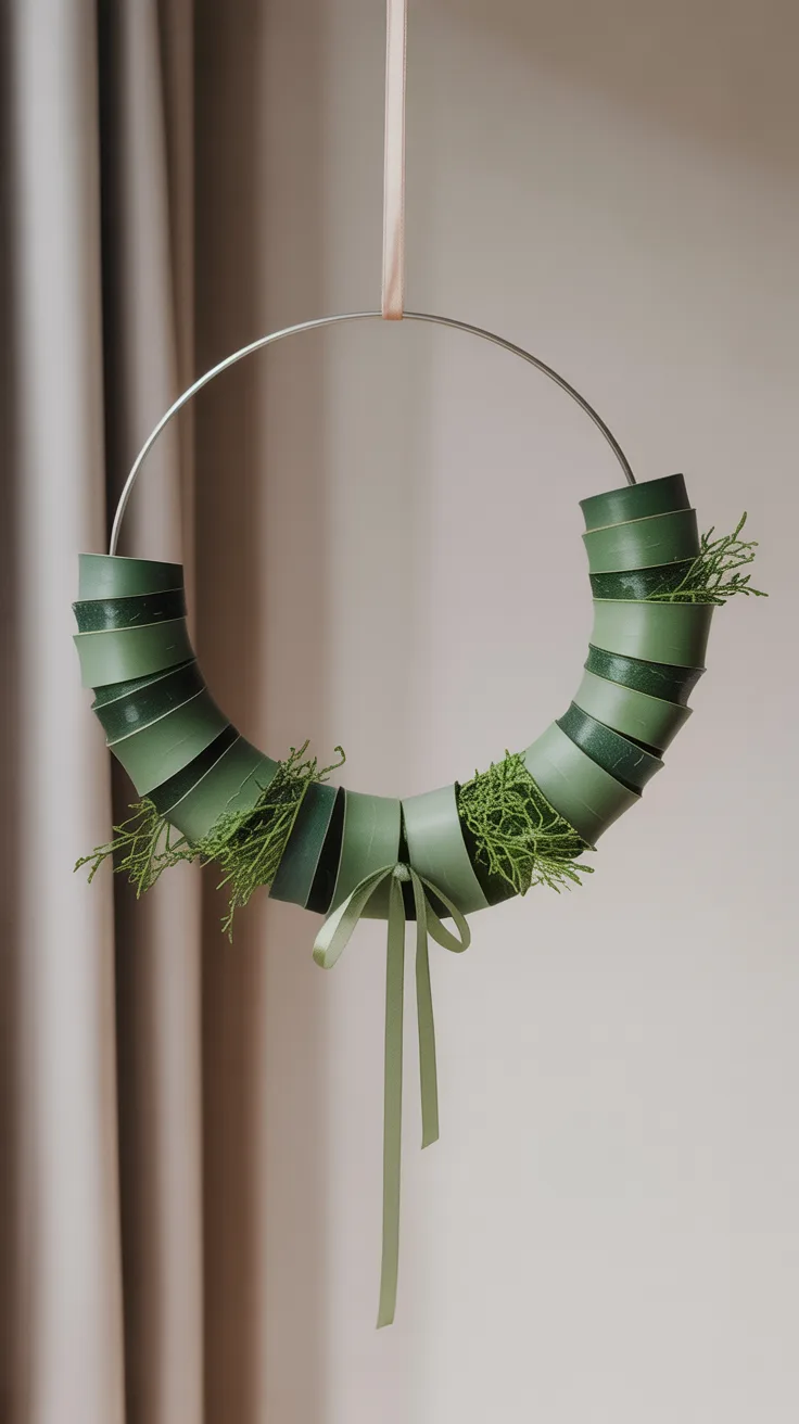 4. Modern Minimalist Green Wreath