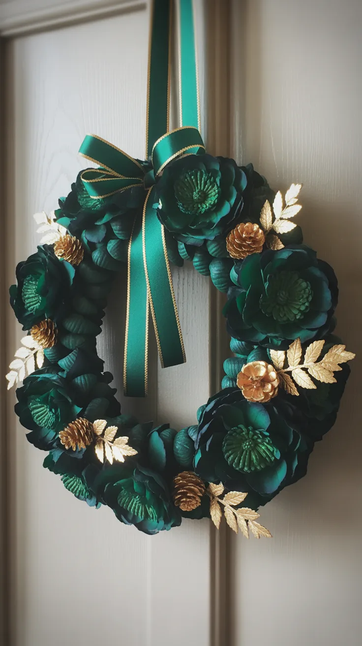 6. Elegant Emerald and Gold Design