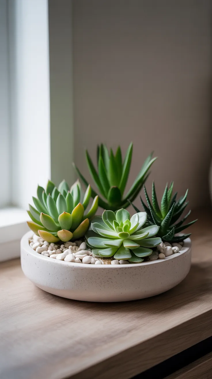 3. Minimalist Succulent Arrangement