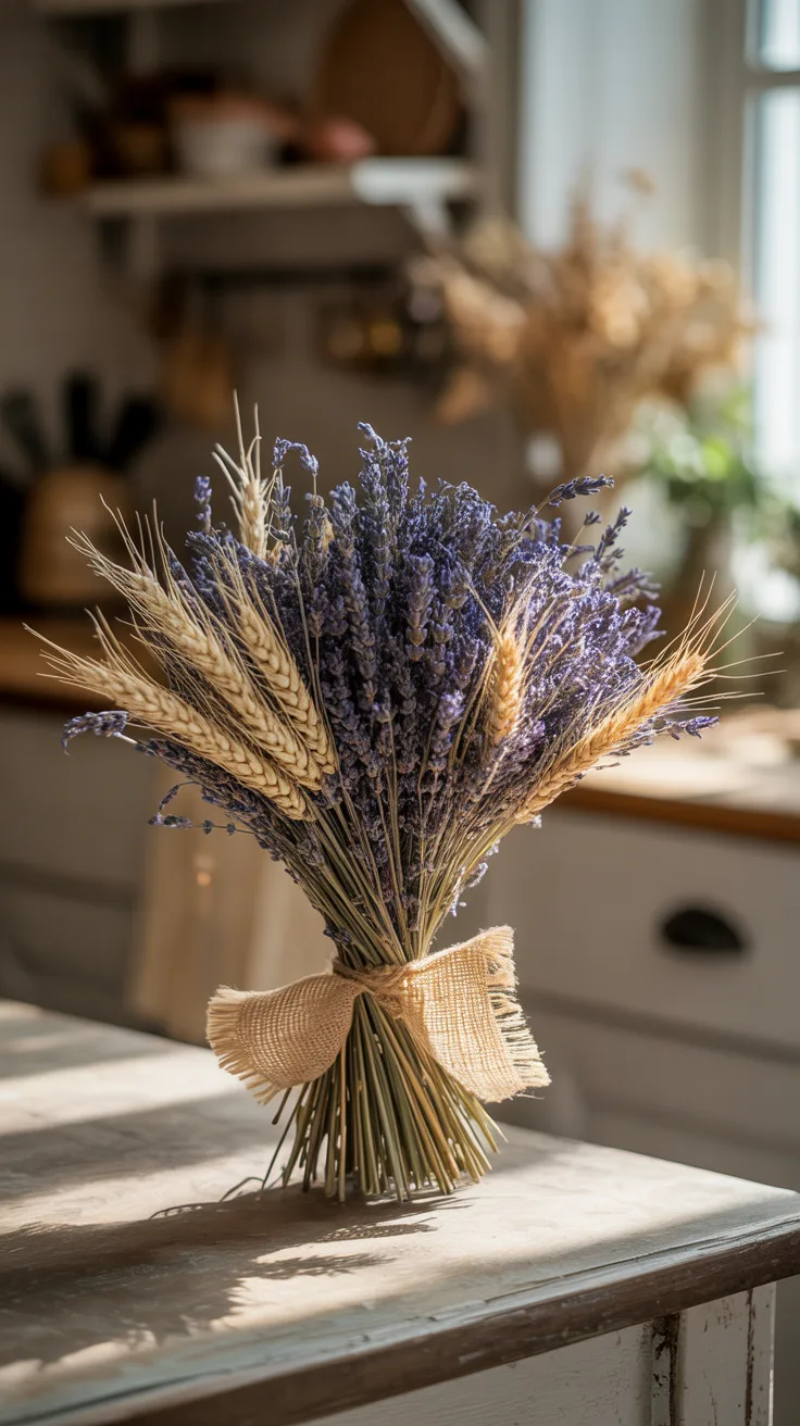 3. Rustic Lavender and Wheat Bundle