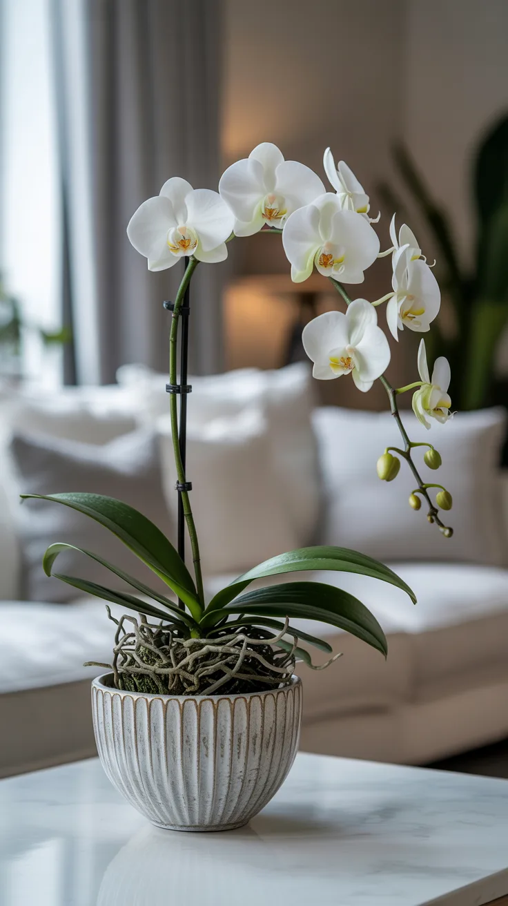 5. Elegant Orchid Pot Arrangement