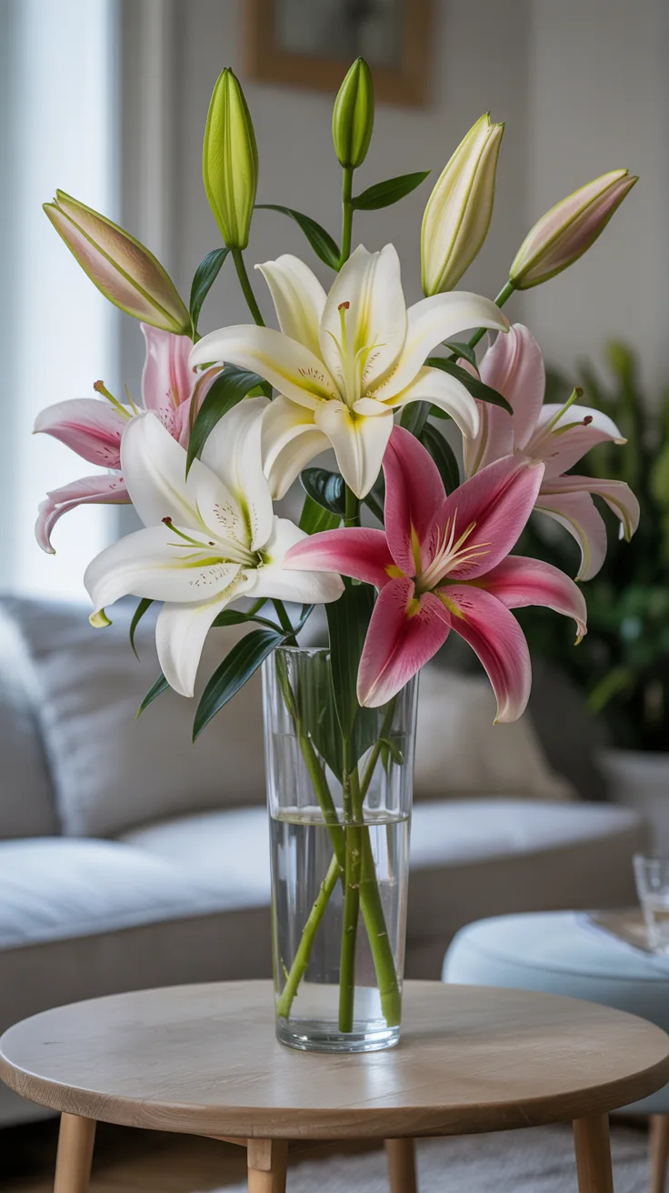 9. Classic Lily Vase Arrangement