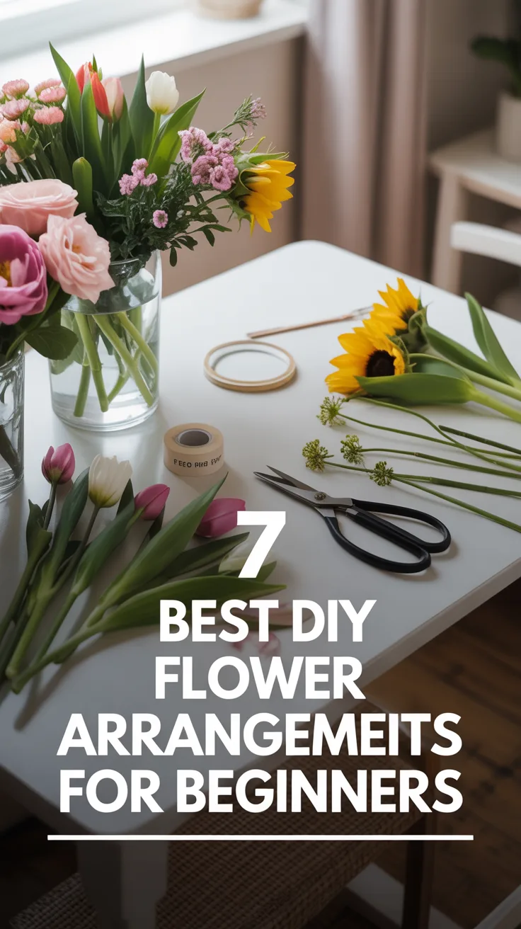 7 Best DIY Flower Arrangements for Beginners to Try at Home – Pinterest image