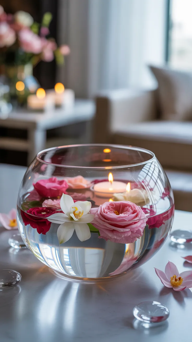 Floating Flower Bowl Arrangement