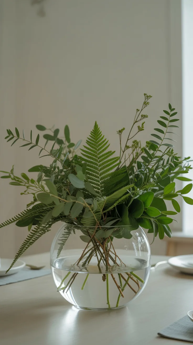 Minimalist Greenery Display