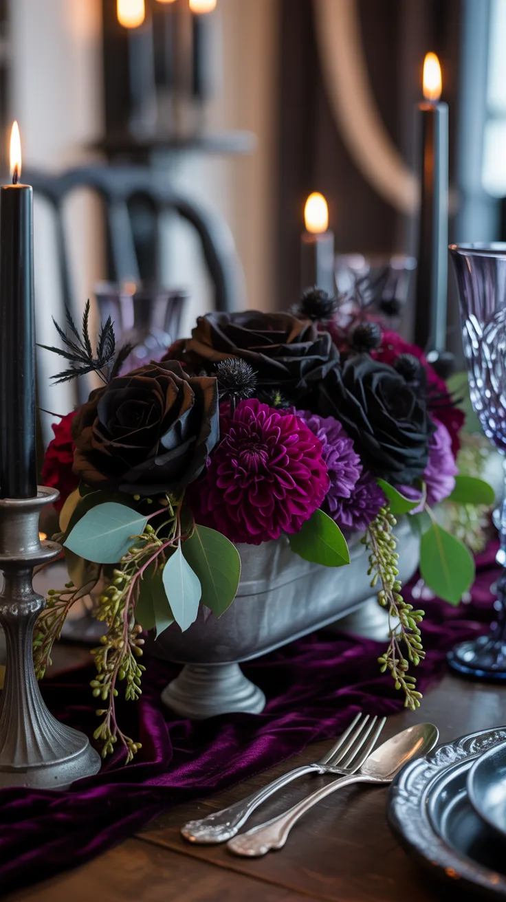 10. Build a Gothic Halloween Dining Table Centerpiece