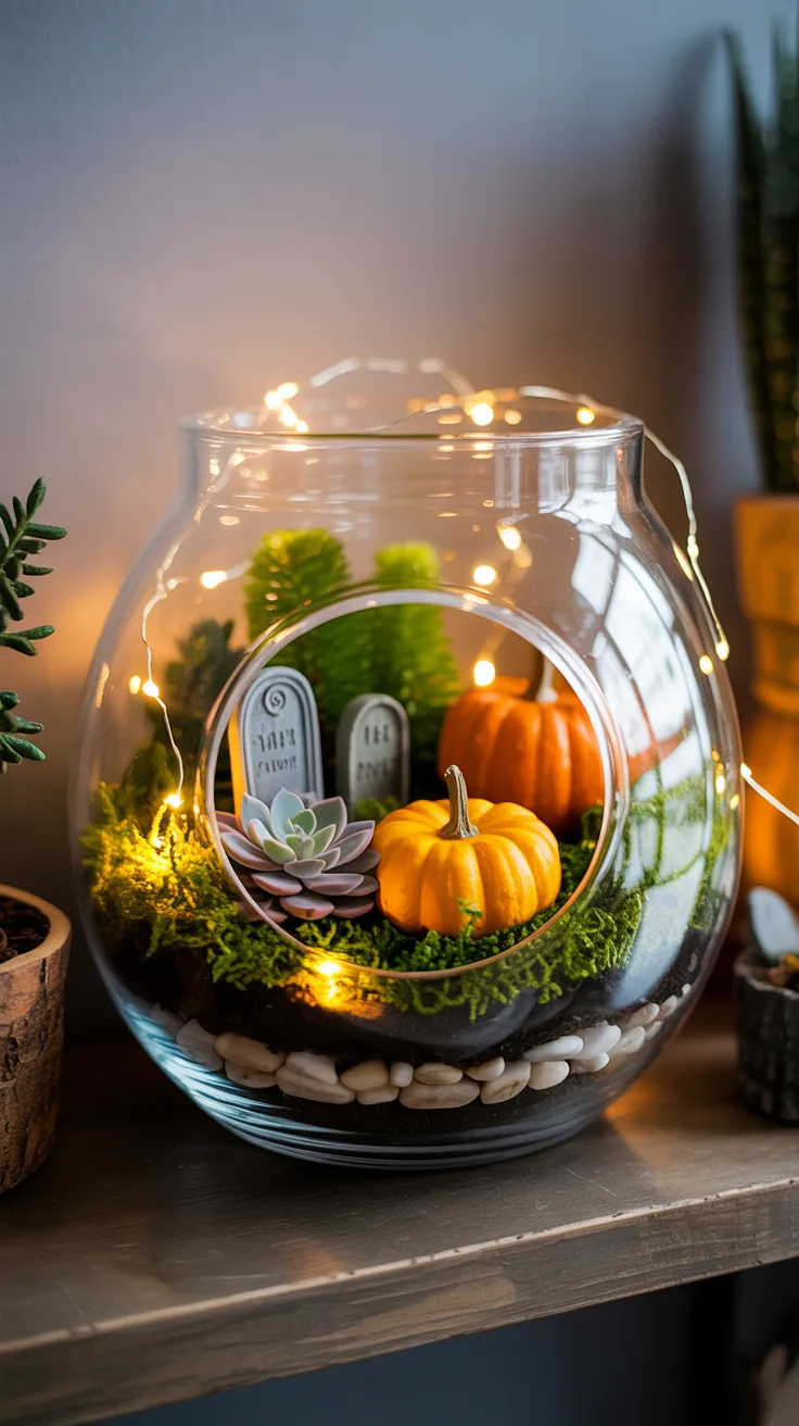 10. Create a Mini Halloween Terrarium
