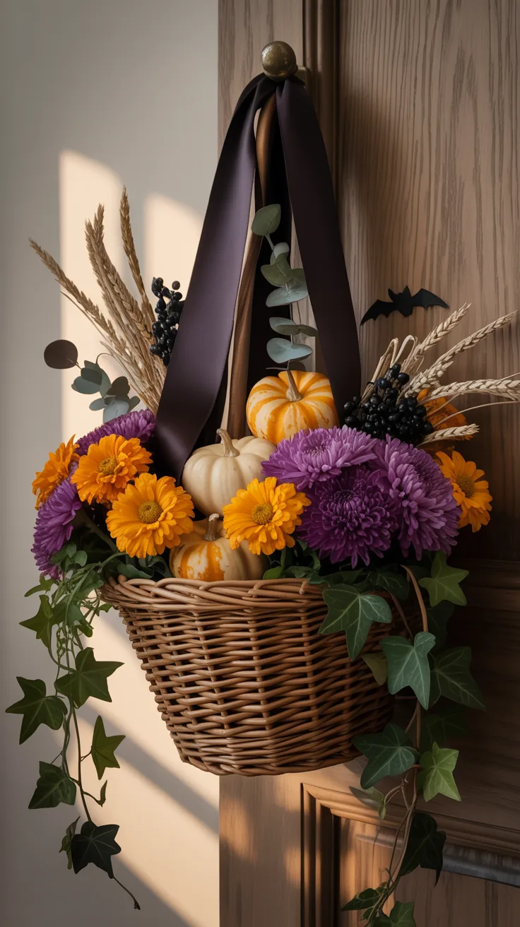 10. Halloween Door Basket