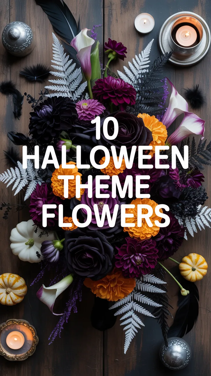 10 Halloween Theme Flowers for Spooky Floral Arrangements – Pinterest image