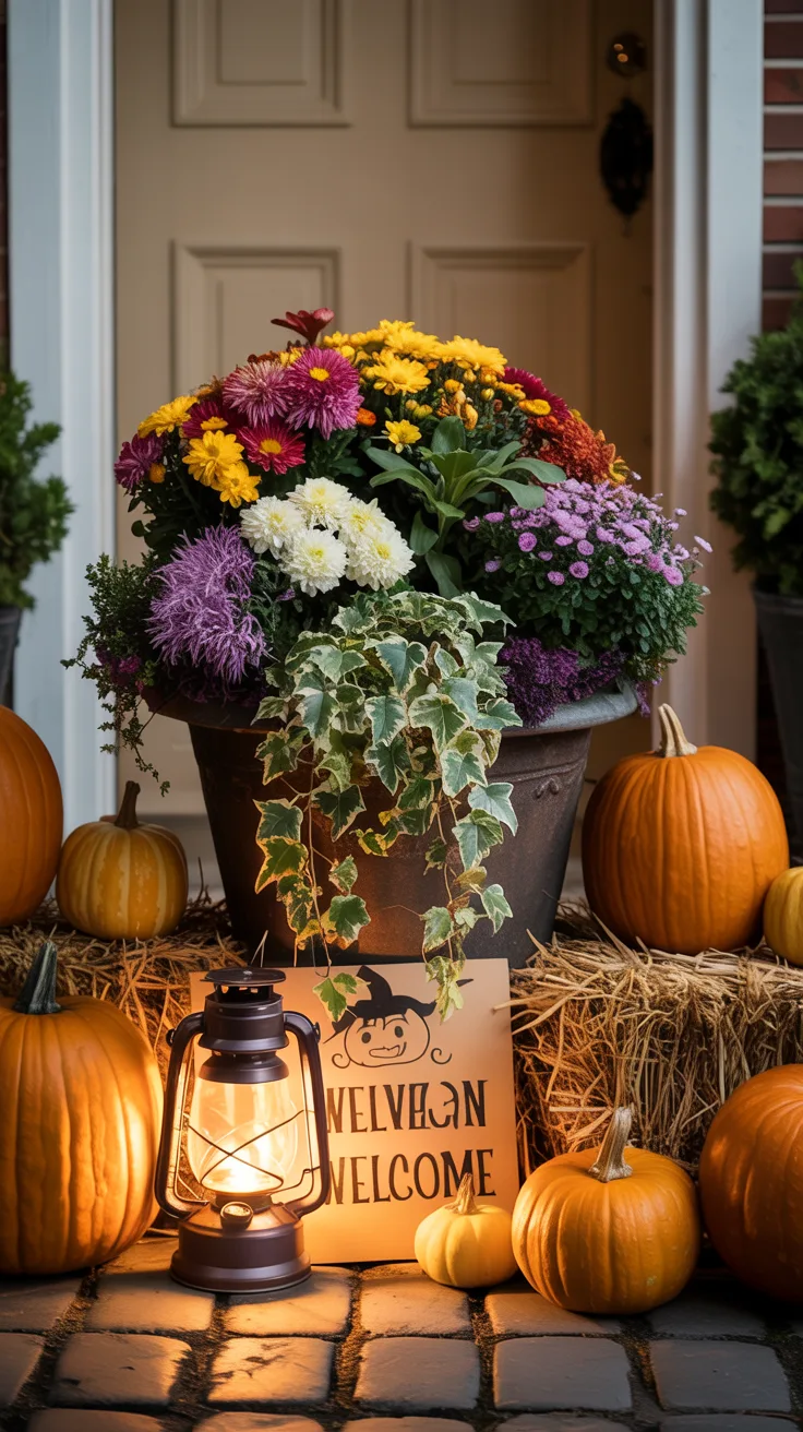 12. Trick-or-Treat Welcome Planter
