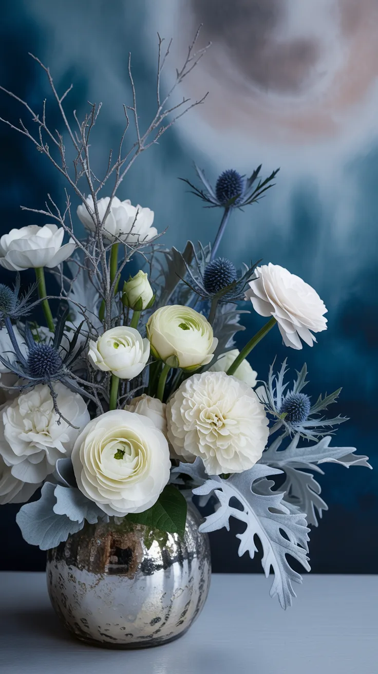 15. Design a Moonlit White Flower Arrangement