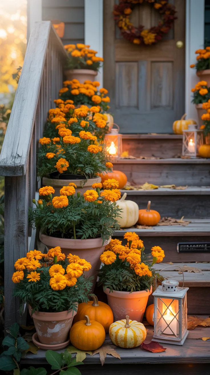 3. Decorate with Orange Marigolds