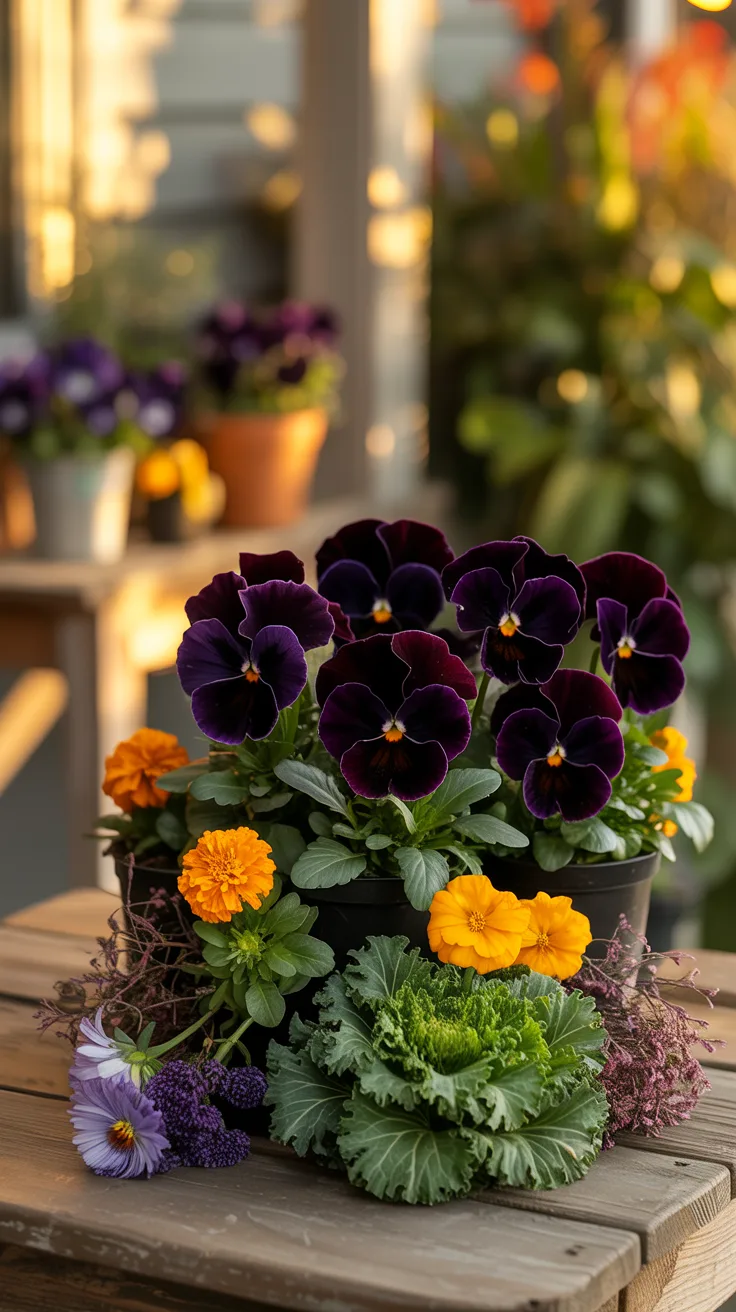 5. Black Pansies