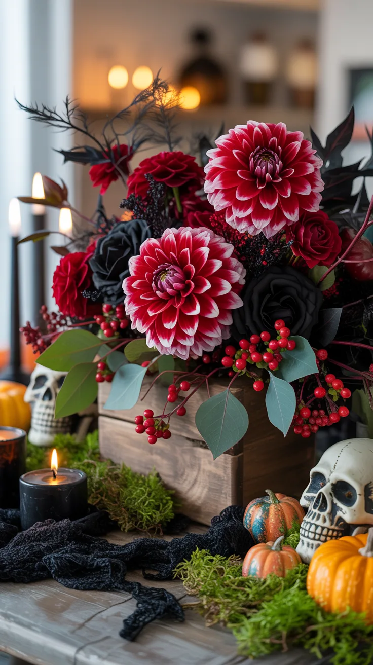 5. Blood Red Dahlias