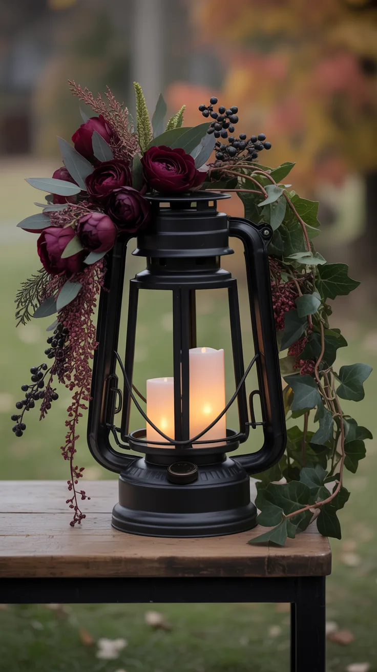 5. Halloween Lantern Floral Display