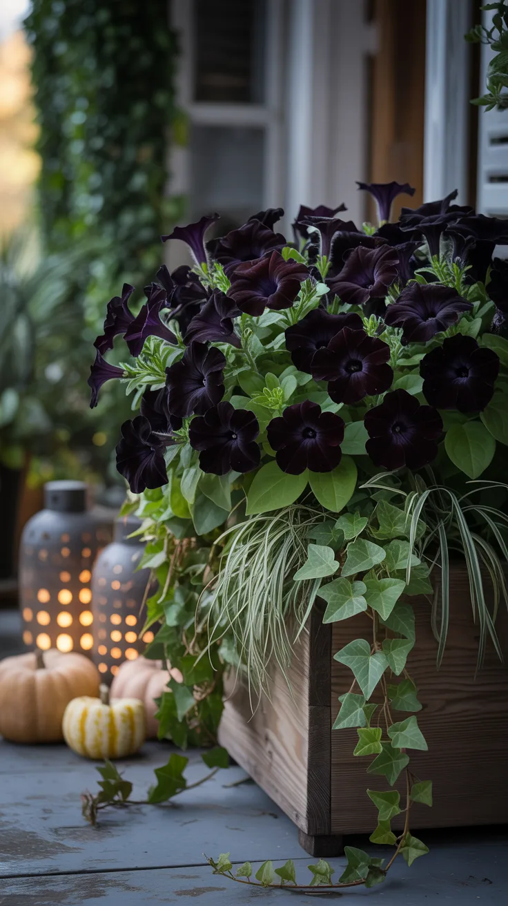 6. Black Petunias